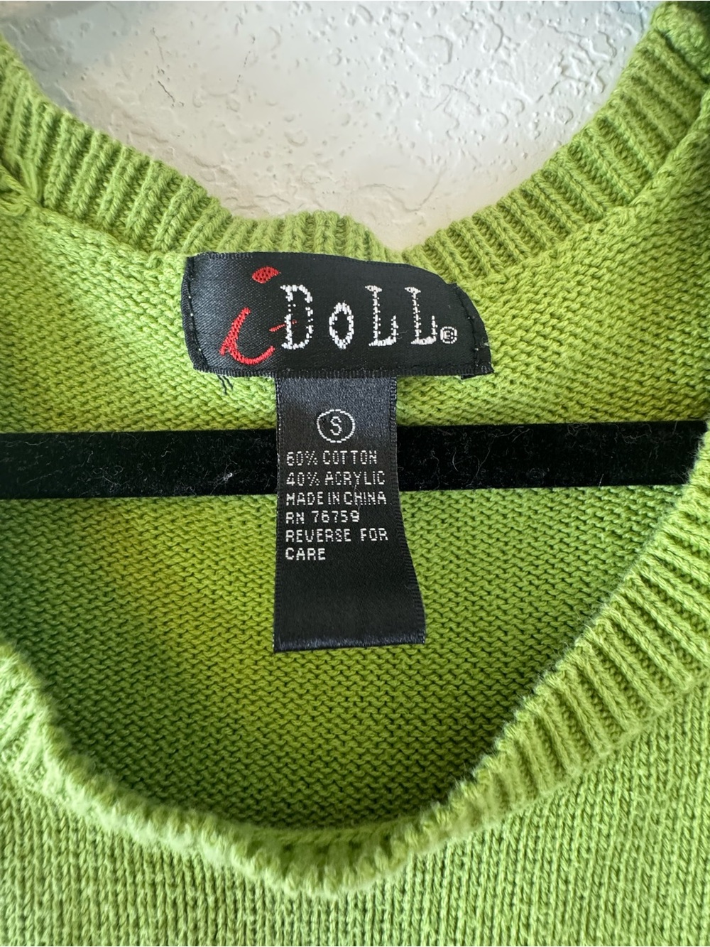 Lime Green Argyle Knit Tank with Pink & Red Diamonds preppy colligate y2k S - Picture 2 of 3